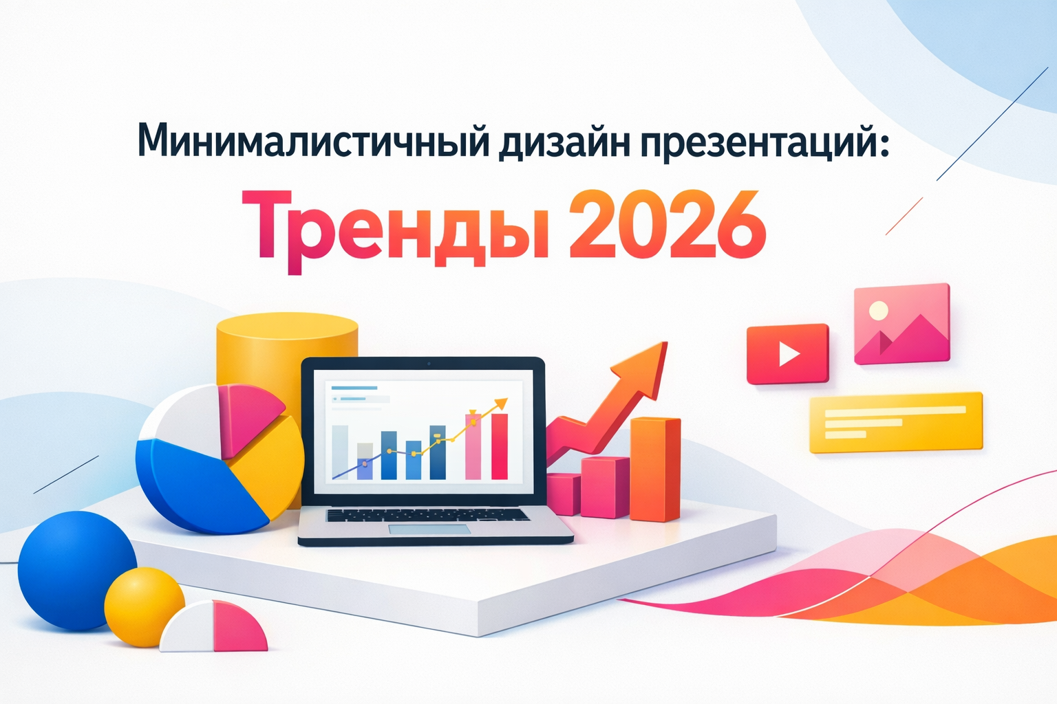 Минималистичный дизайн презентации с трендами 2026 года для PowerPoint